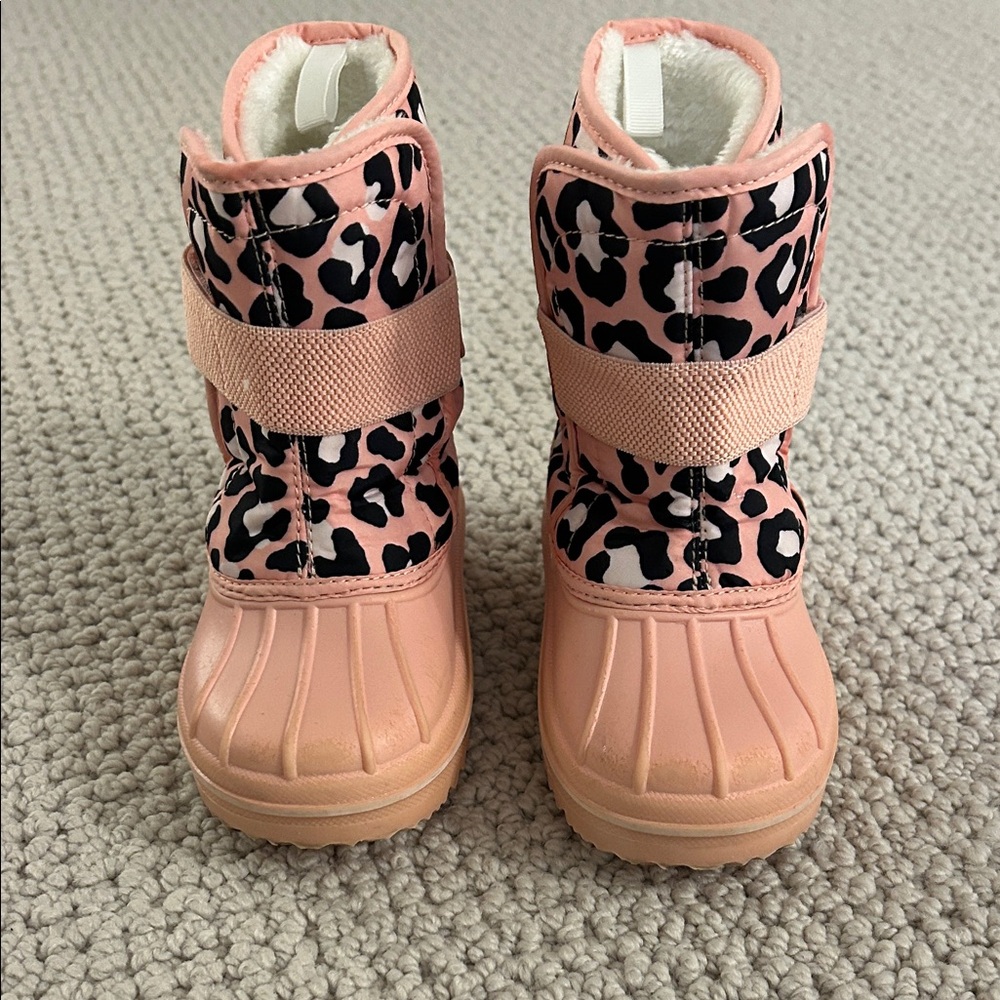 The Children's Place Pink and Black Leopard Boots